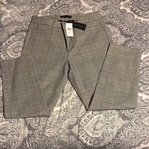 Banana Republic Women's Black Sloan Plaid Pants
